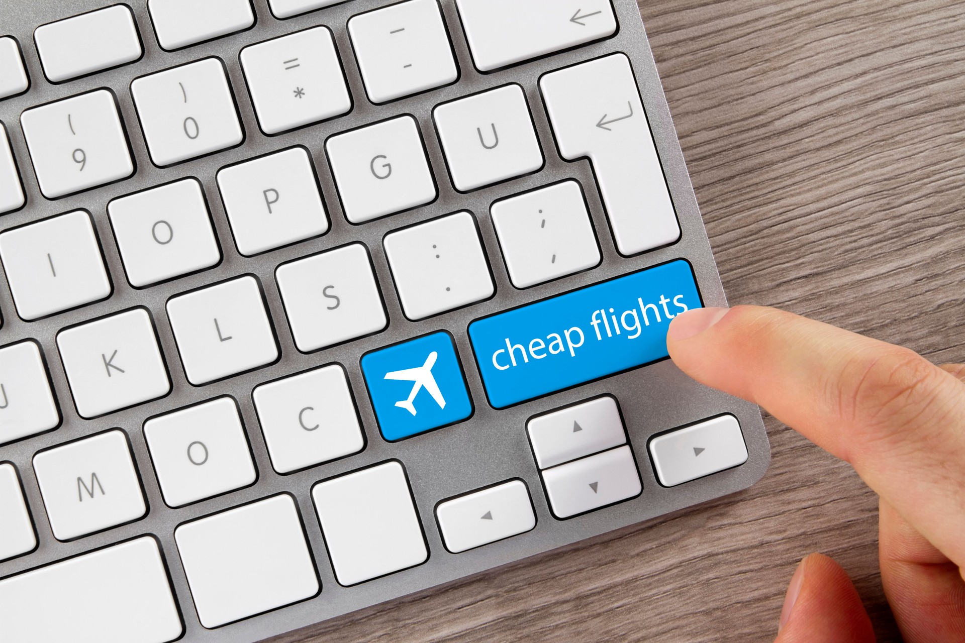 Cheap Flights Button on Computer Keyboard